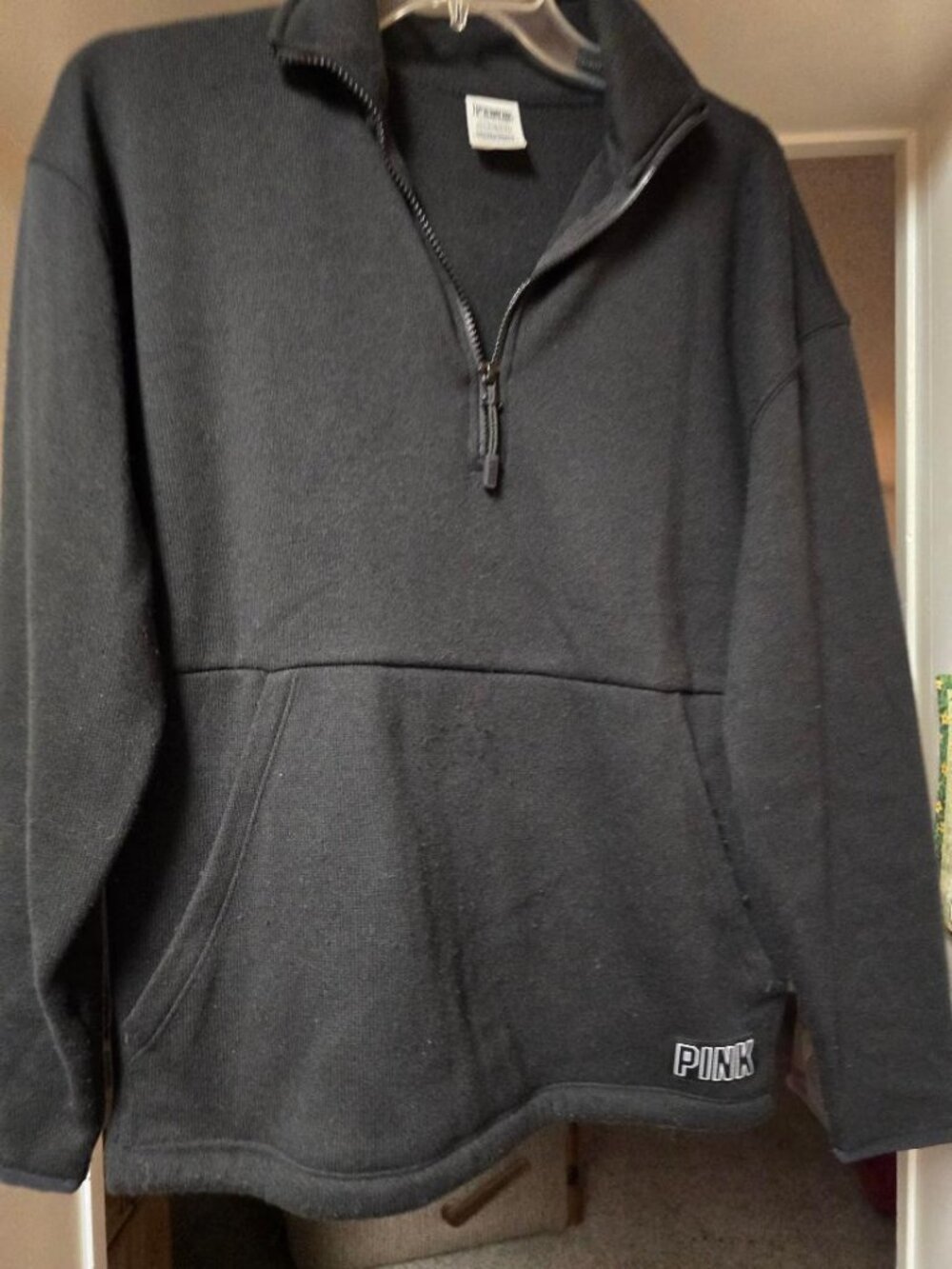 PINK 1/4-Zip Sweatshirt - Size XS
